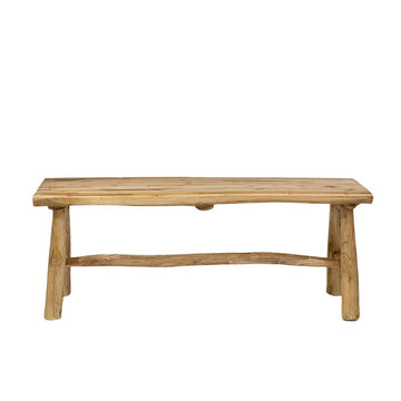 Handcrafted natural wood benches by Cabana Miami