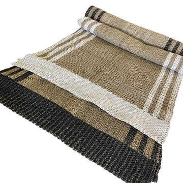 Natural woven rugs and textured floor pieces by Cabana Miami