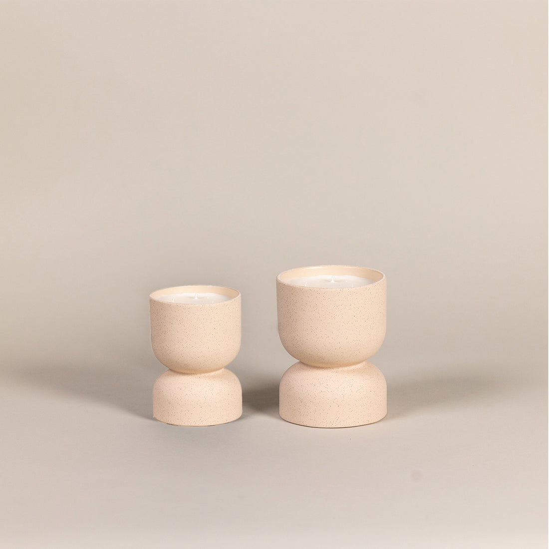 Cream Hourglass Candles handcrafted decorative candles by Cabana Miami