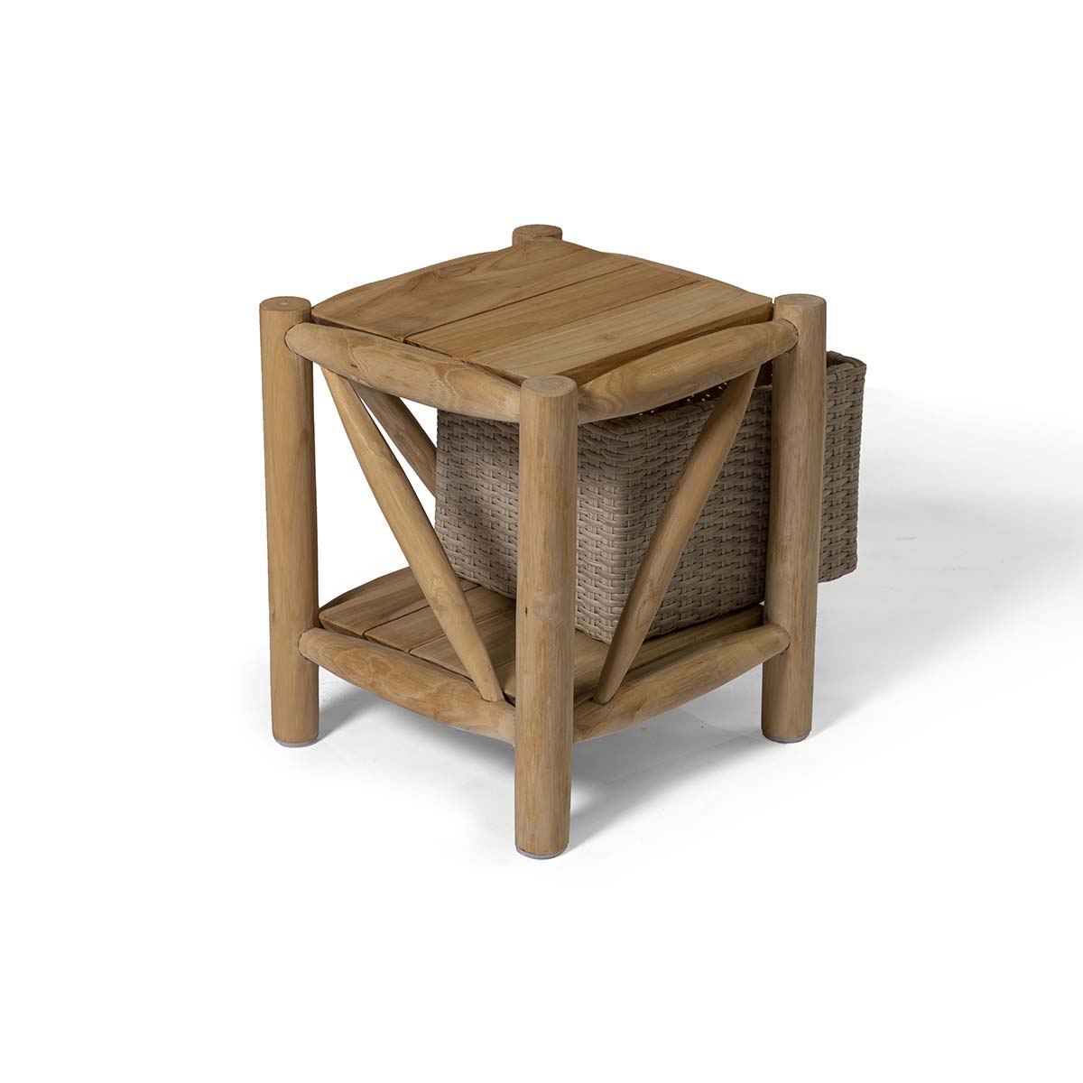 Teak Storage End Table image 3