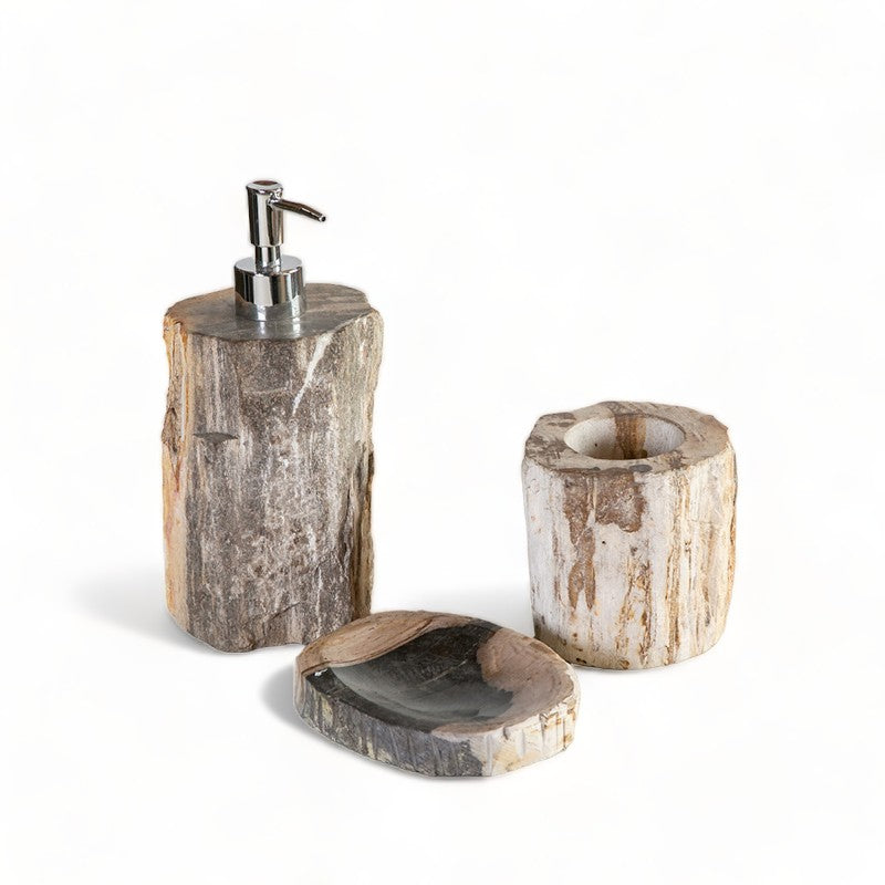 Petrified Wood Bathroom Accessories Set image 0