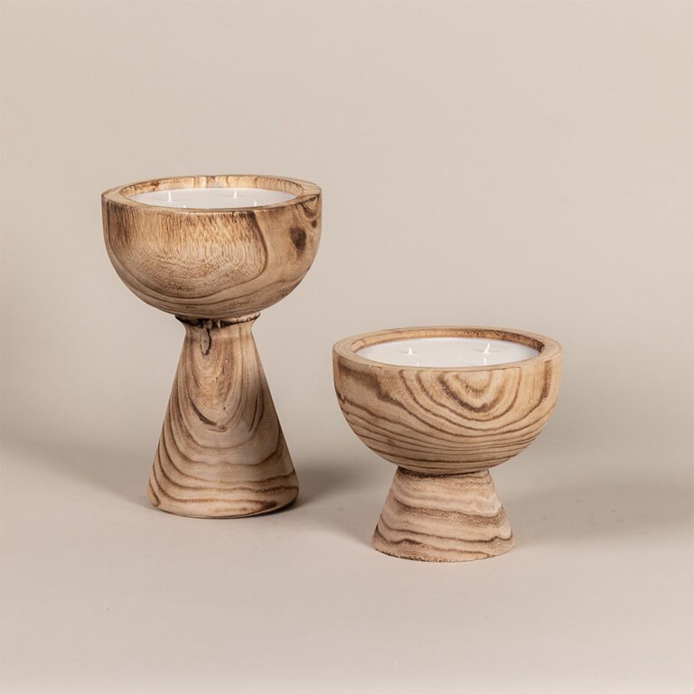 Wood Grail Candles handcrafted wooden decorative candles by Cabana Miami