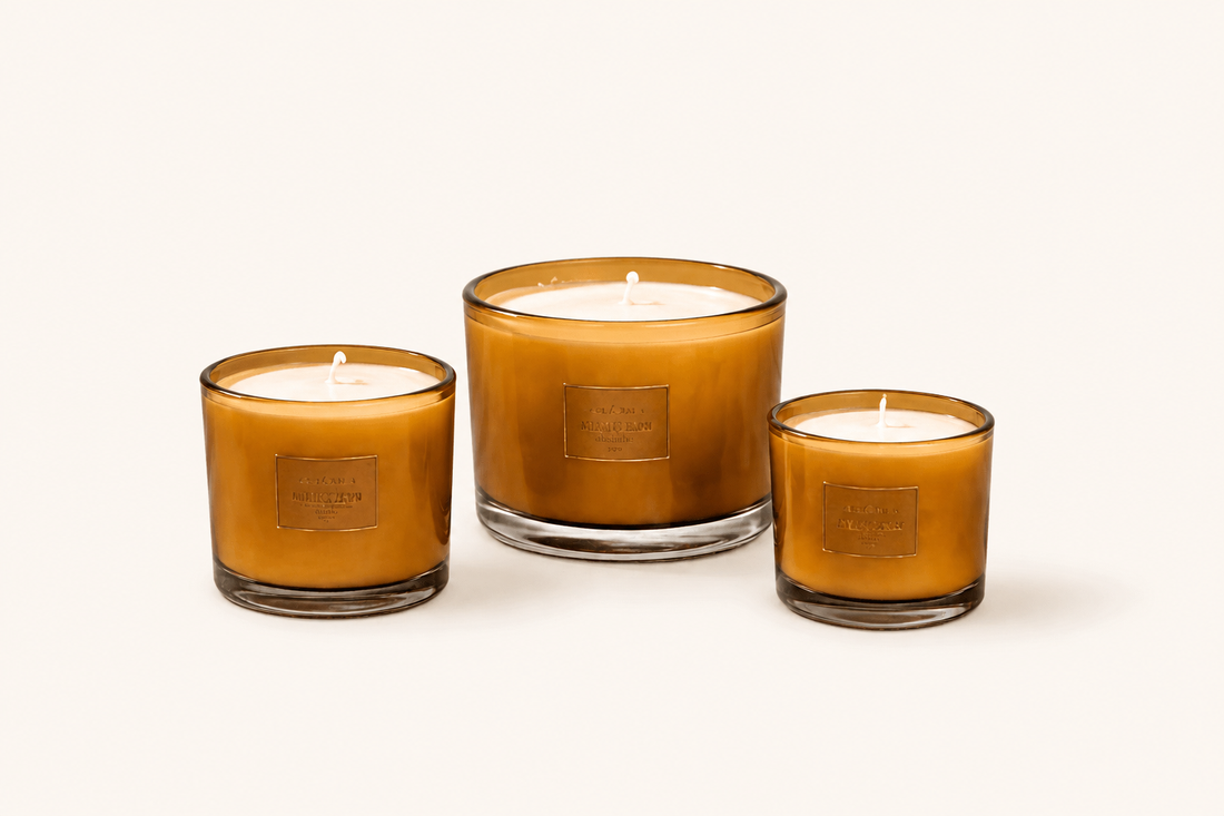 Amber Cylinder Candles clean catalog view