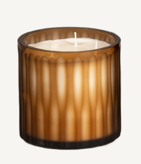 amber kim cylinder candles angle-2 on Cabana off-white background