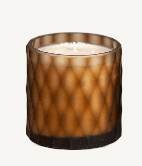 amber kylie cylinder candles angle-2 on Cabana off-white background