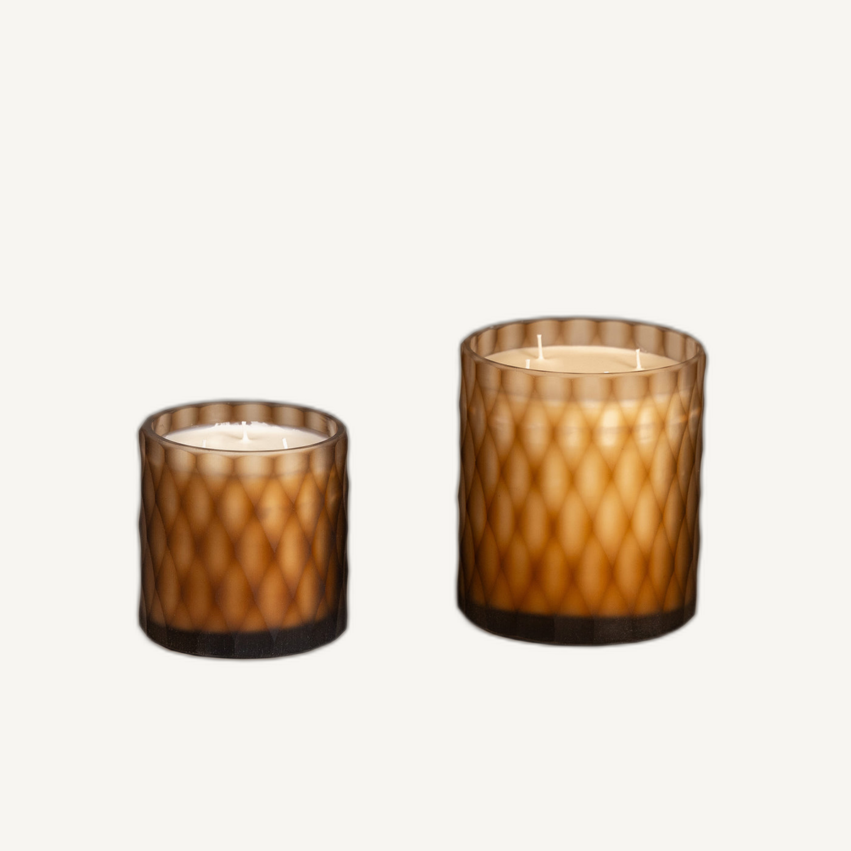 amber kylie cylinder candles main on Cabana off-white background