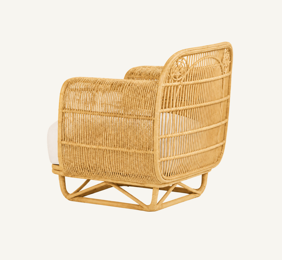 Aria Rattan Accent Chair, detail catalog view