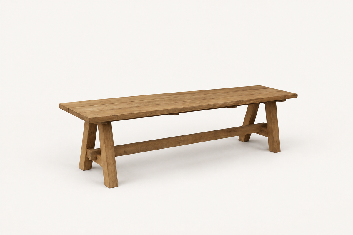 Armand Bench, three-quarter catalog view on a warm off-white background
