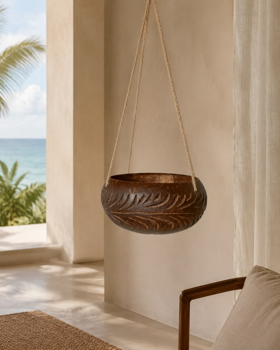 Bali Pour Coconut Bowl in a luxury Miami setting
