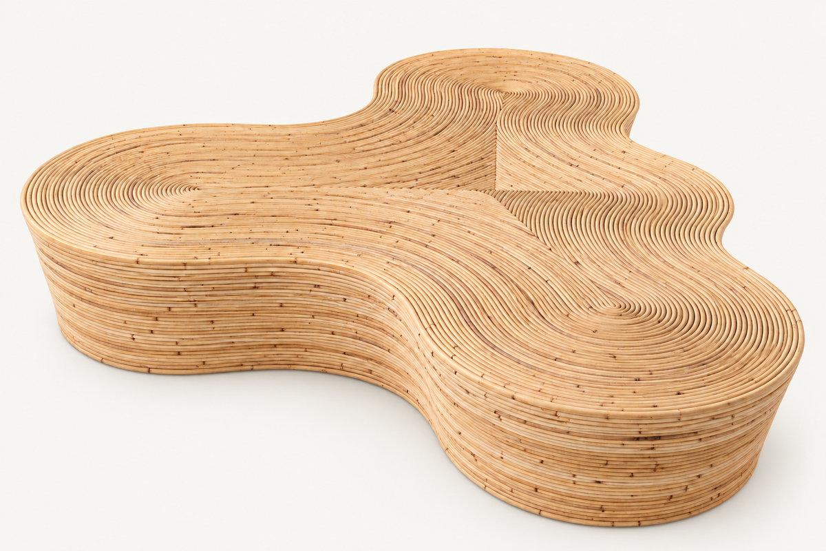 Bali Rattan Sculptural Table: image 2