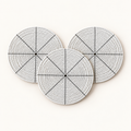 White beaded coaster set, top catalog view