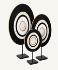 CABANA_STD_CATALOG_3 | Black Concentric Shell Sculpture on Metal Stand | run:issue-19-20260823T142348Z-8204116787293 | attempt:1