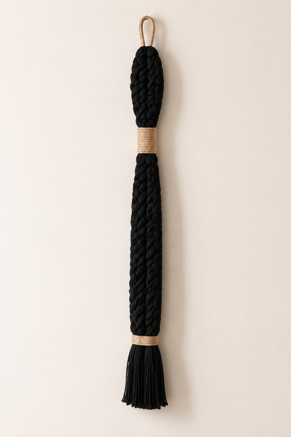Black Cotton Wall Hanging angle 2