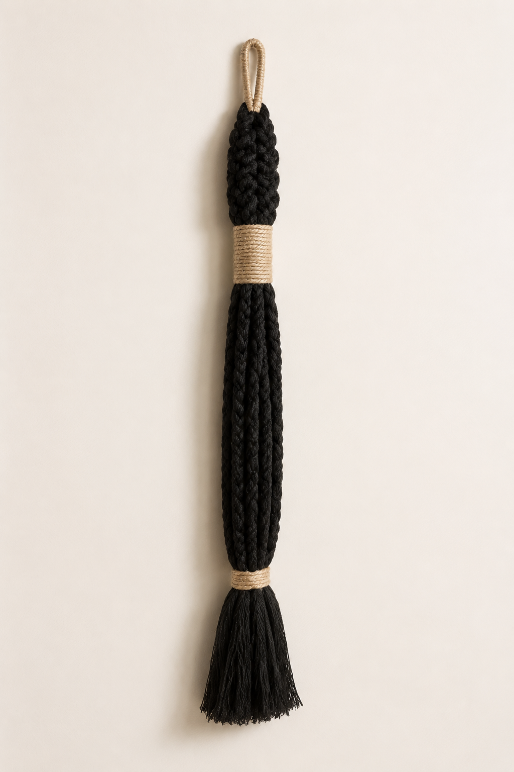 Black Cotton Wall Hanging angle 3
