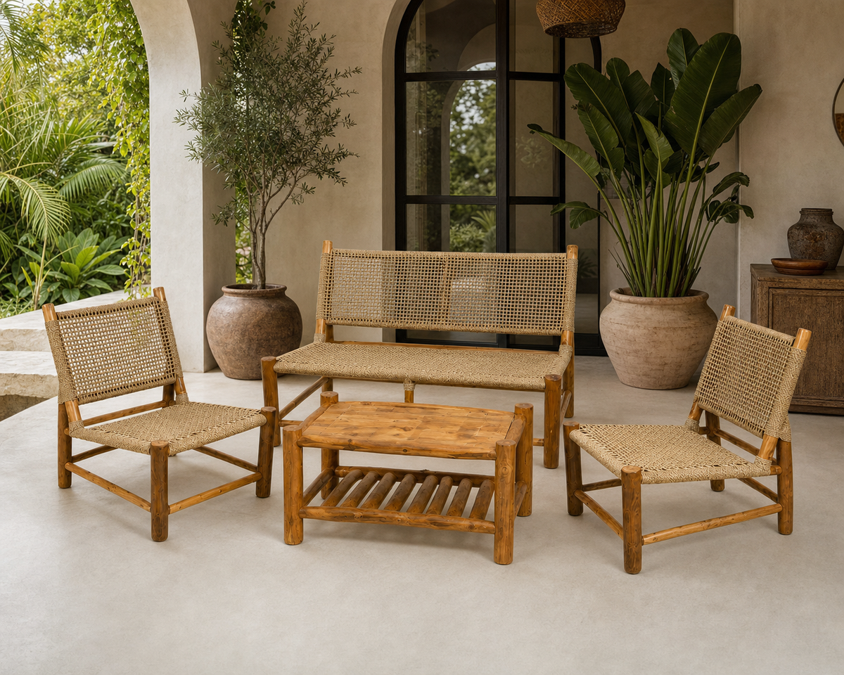 Bora Seating Set styled in an interior