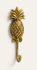 Bronze pineapple wall hook, three-quarter catalog view