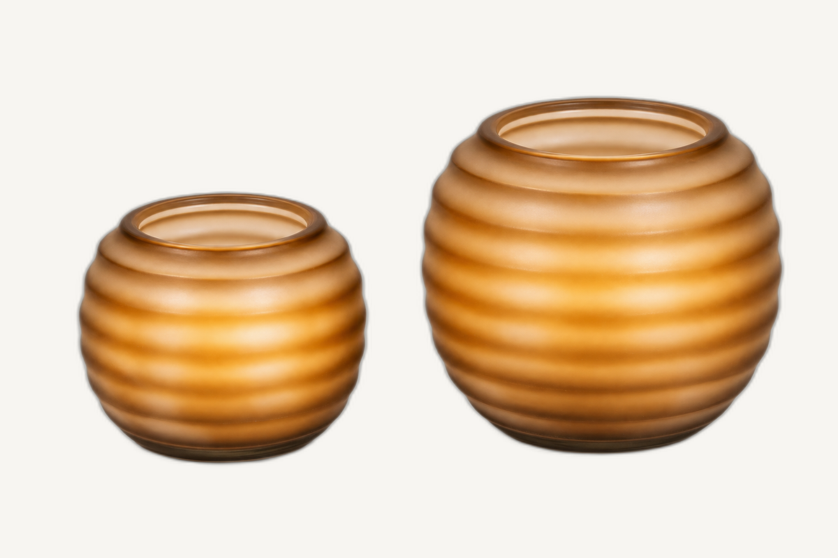 brown chloe round candles angle-3 on Cabana off-white background