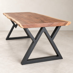 Cabana custom dining table with Apex steel base