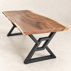 Cabana custom dining table with Interlock steel base