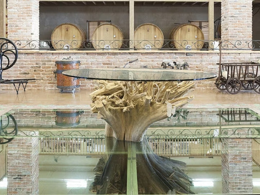 Custom shelving and visitor centre furniture at Kitron Winery