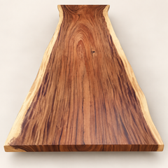 Natural solid Suar live-edge tabletop example two