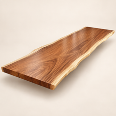 Natural solid Suar live-edge tabletop example four