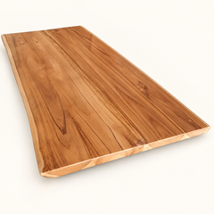 Natural solid Teak tabletop example one