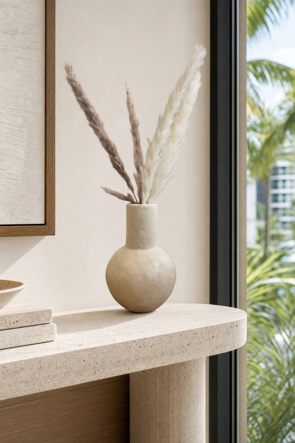 Cala Platter Vase styled in an interior