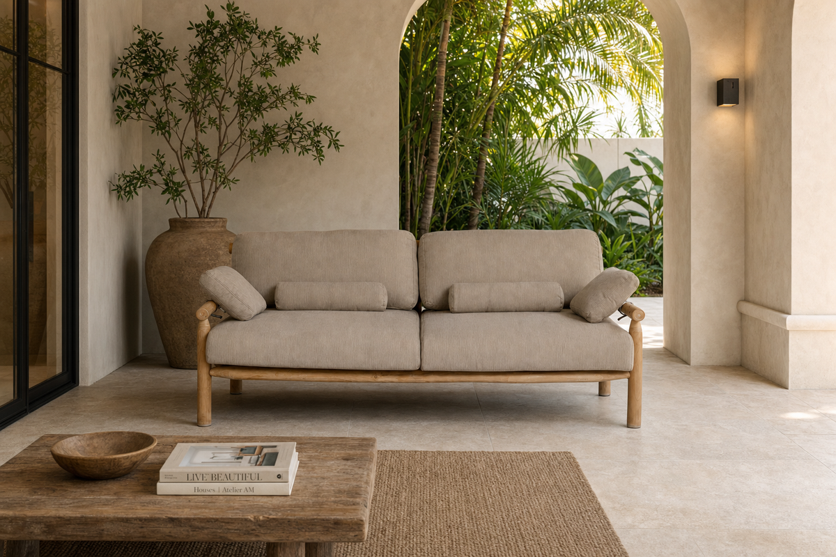 California Sofa styled in an interior