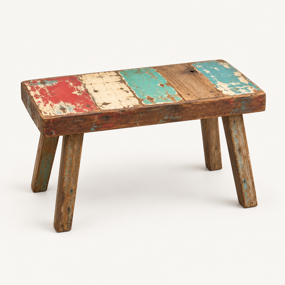 Collage Bench, front three-quarter view