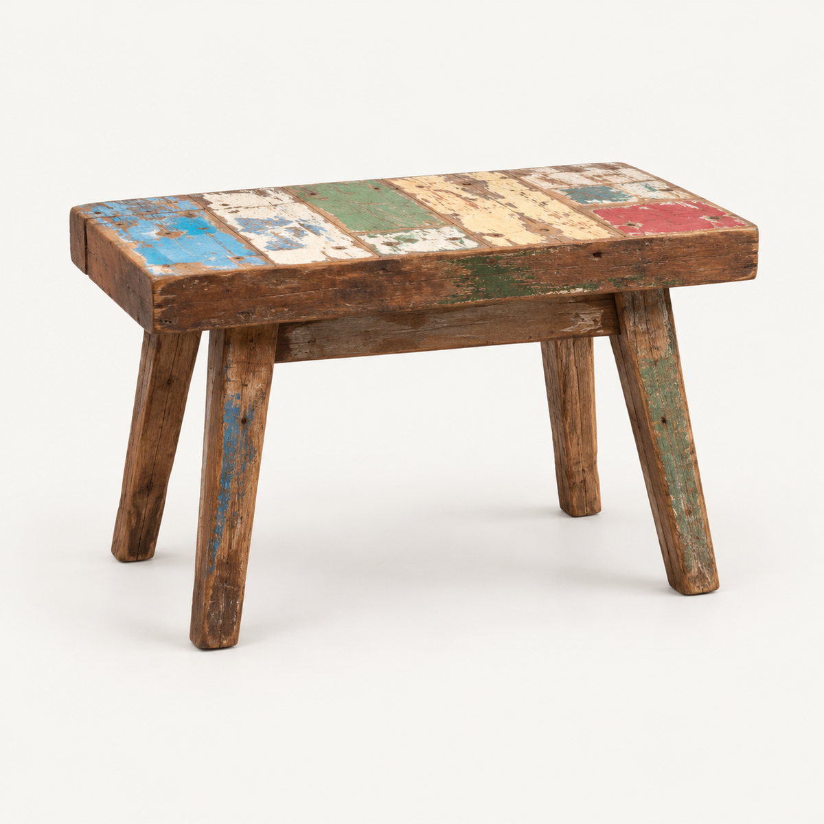 Collage Bench, rear three-quarter view