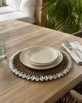 Dark Natural Rattan Placemat lifestyle ambience