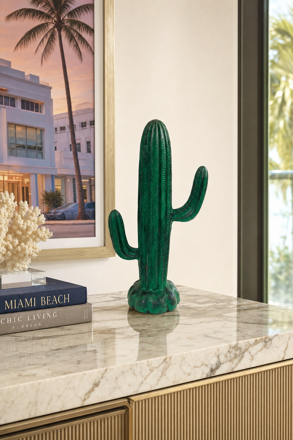 Desert Dune Cactus styled in an interior