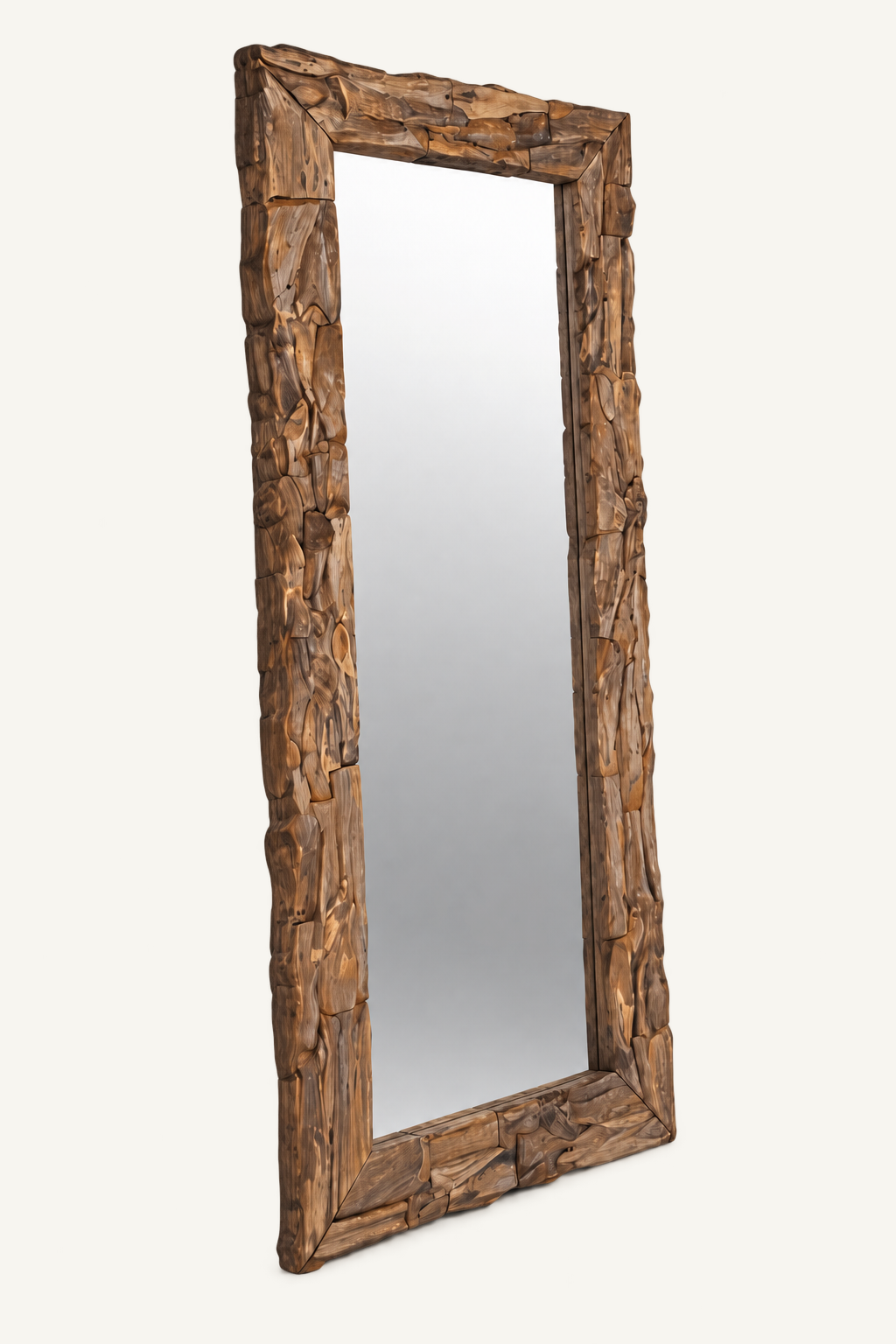 Eroded Teak Mirror, detail view