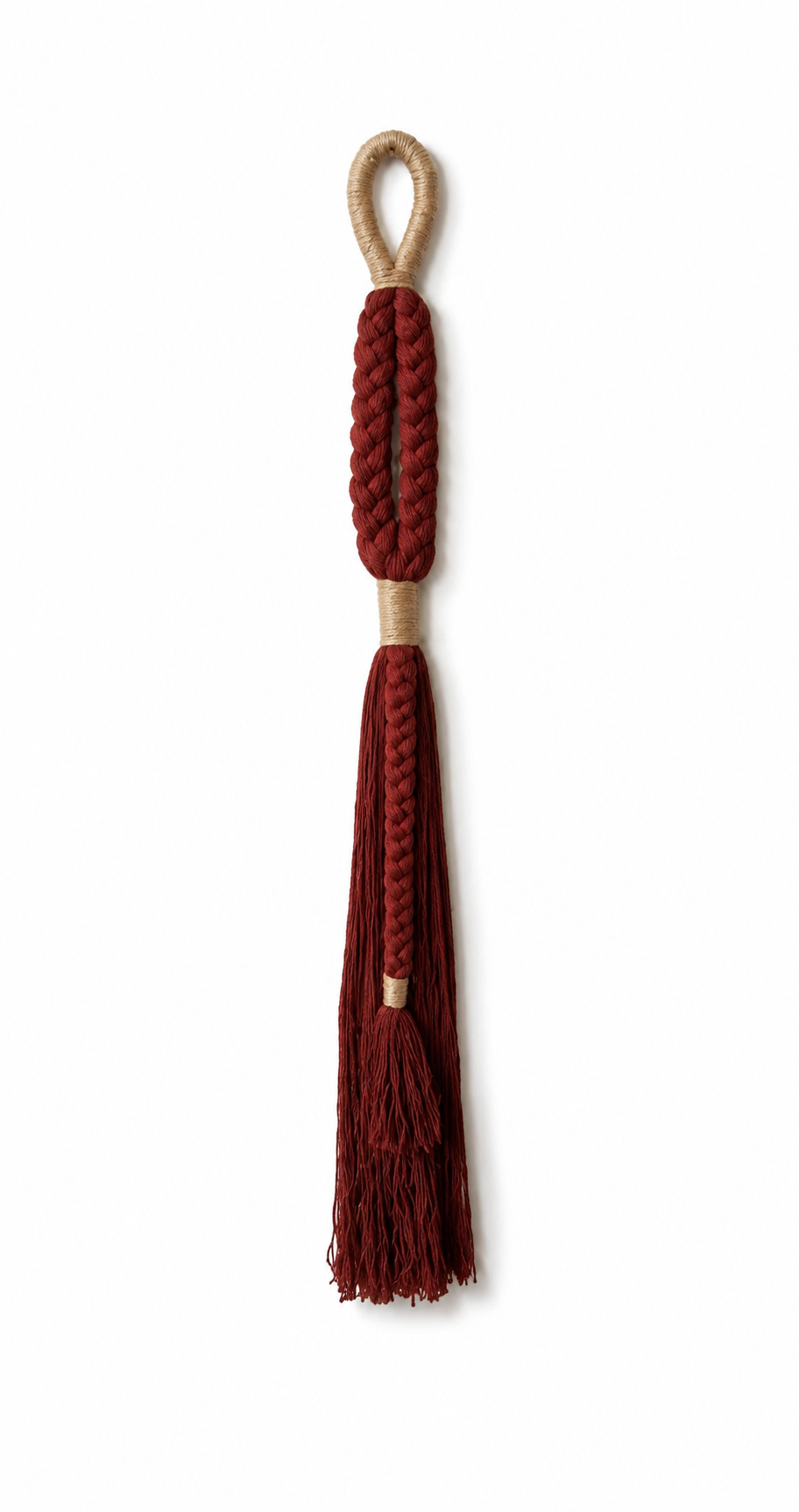 Burgundy cotton wall hanging catalog view