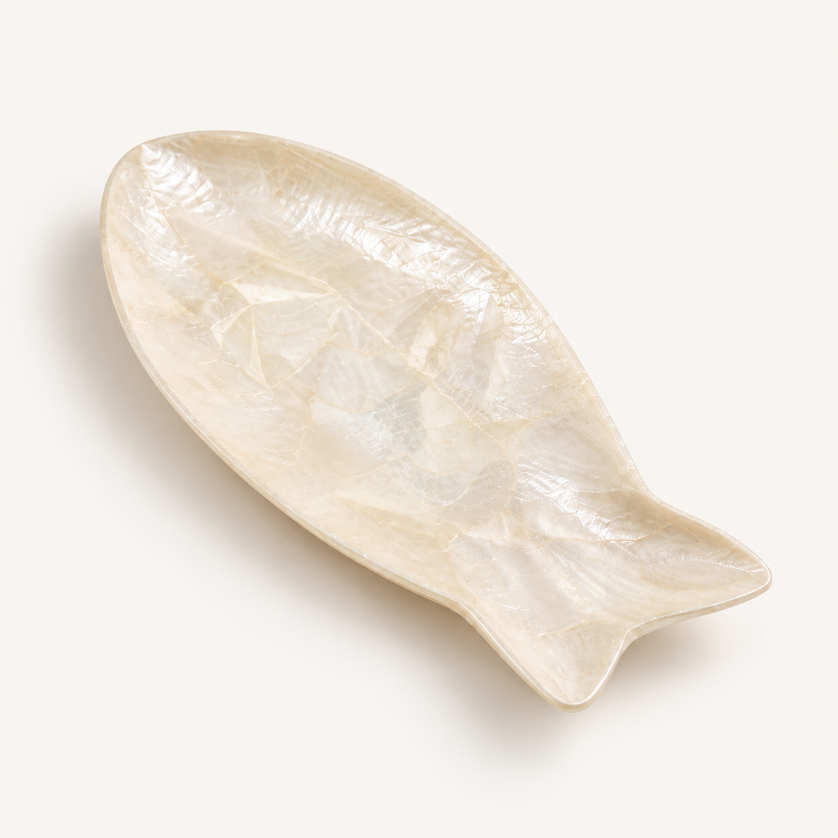 Fish-Shaped Mother-of-Pearl Plate, clean catalog view
