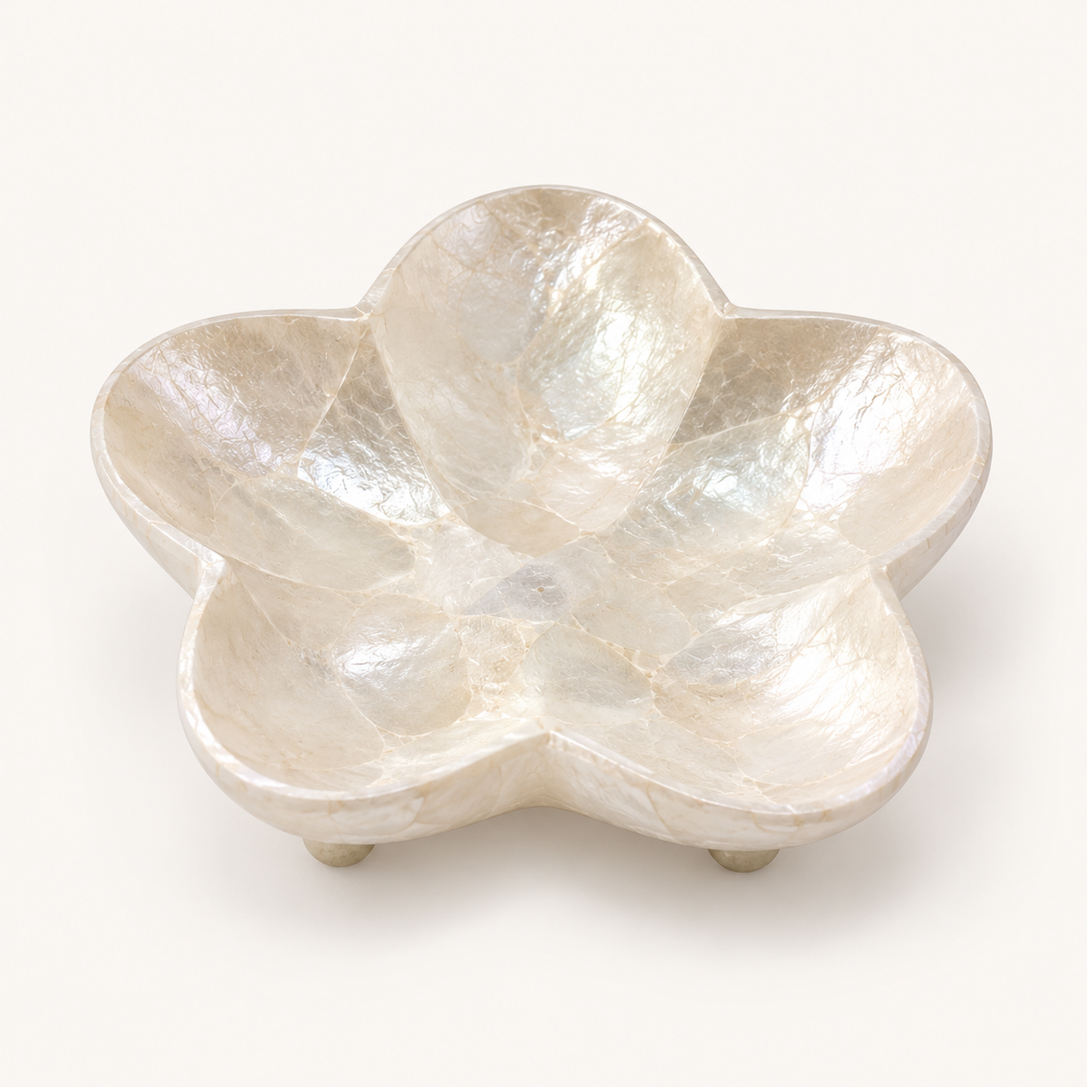Five-Petal Mother-of-Pearl Bowl, clean catalog view