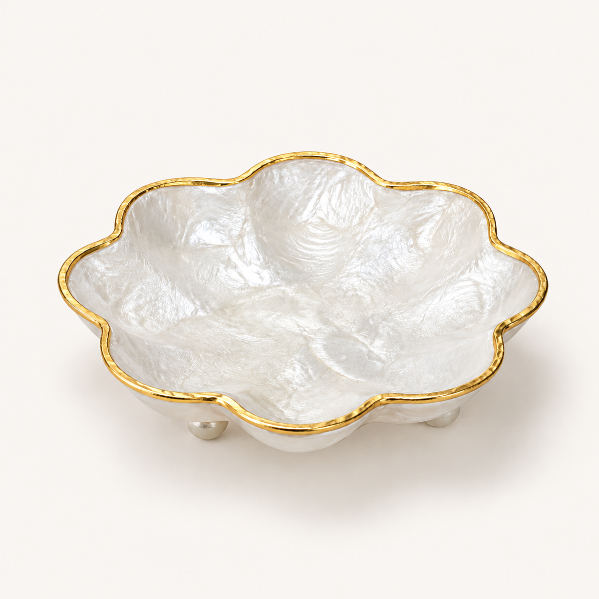 Fluted Shell Bowl in Mother-of-Pearl, clean catalog view