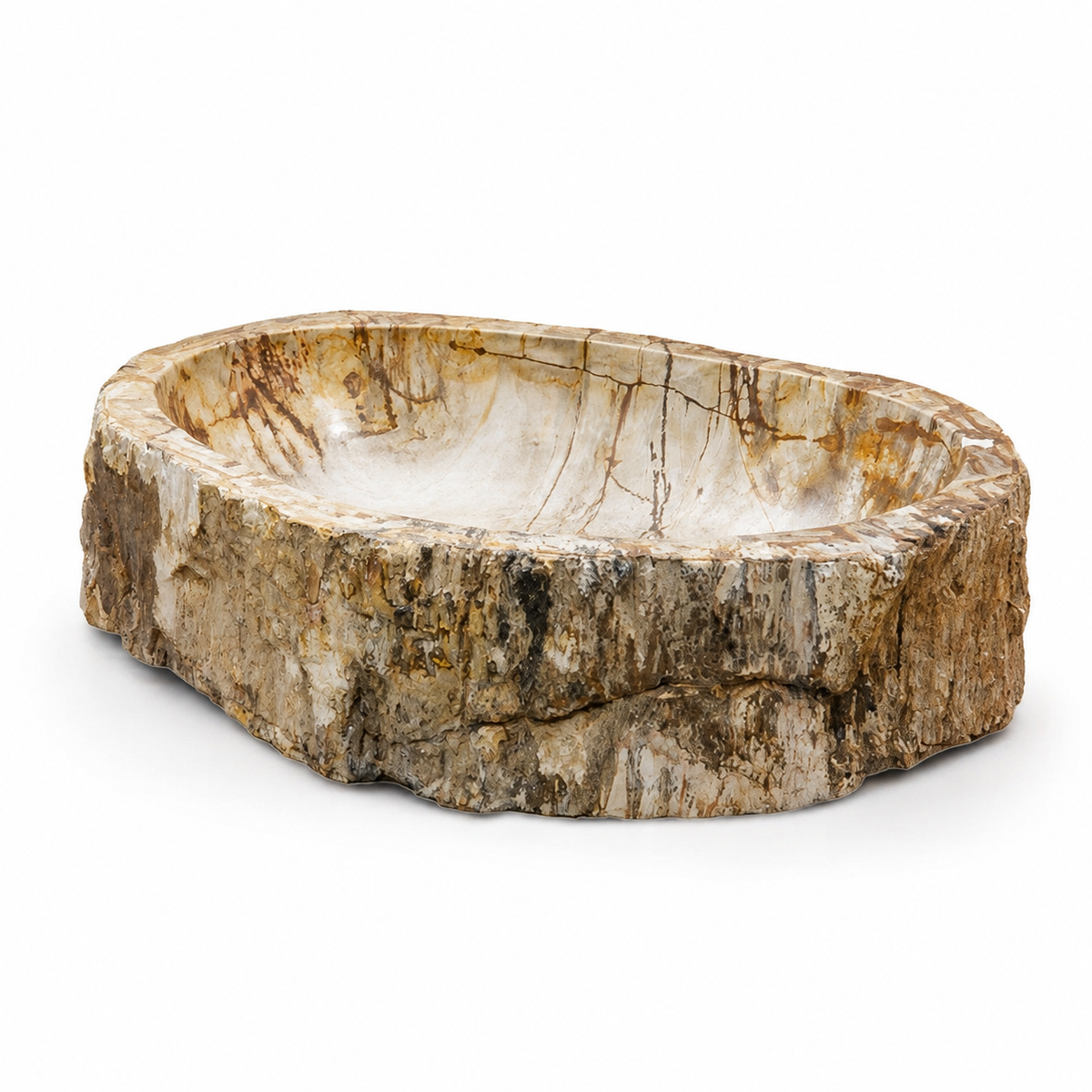 Fossilized Wood Vessel Basin catalog view