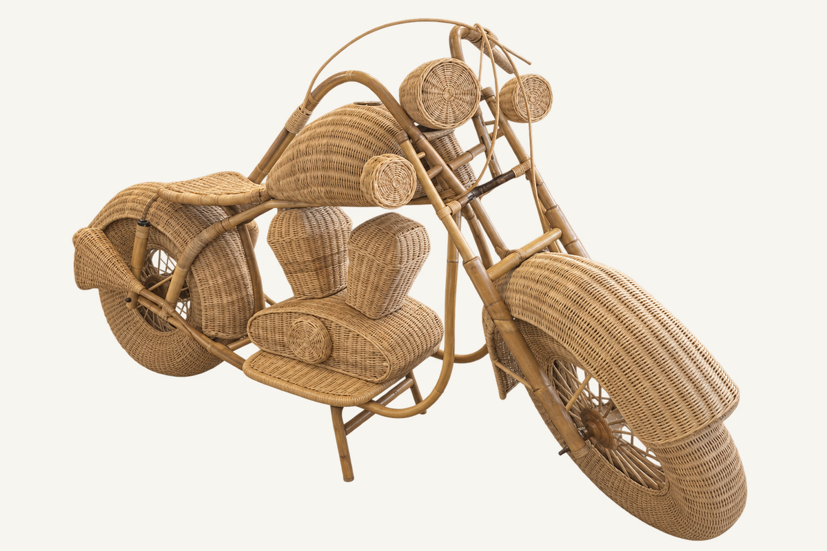 CABANA_STD_CATALOG_1 | Full-Size Rattan Motorcycle Sculpture | run:issue-19-20260823T142348Z-7940399693917 | attempt:1