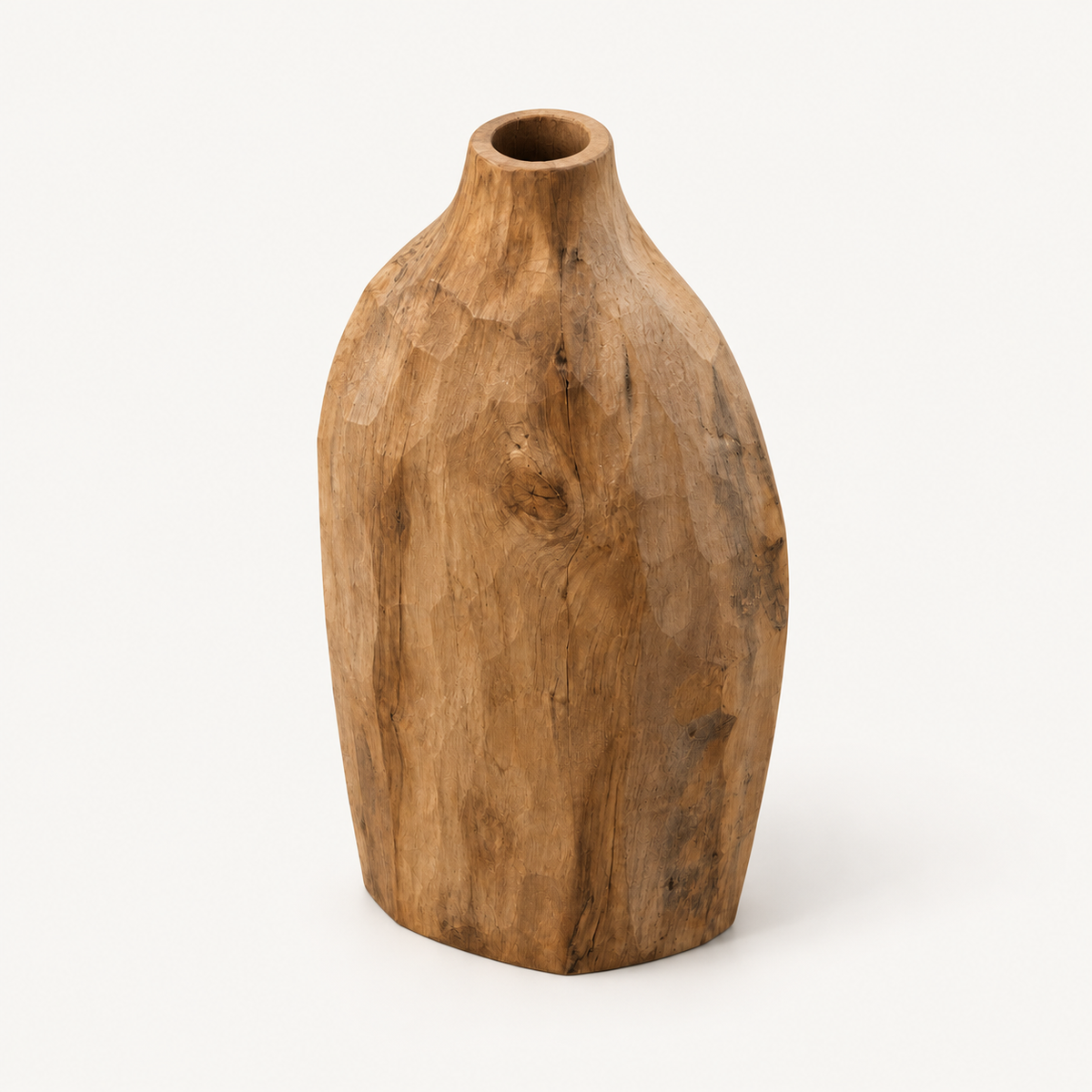 Gepeng Pipih Wood Vase elevated view