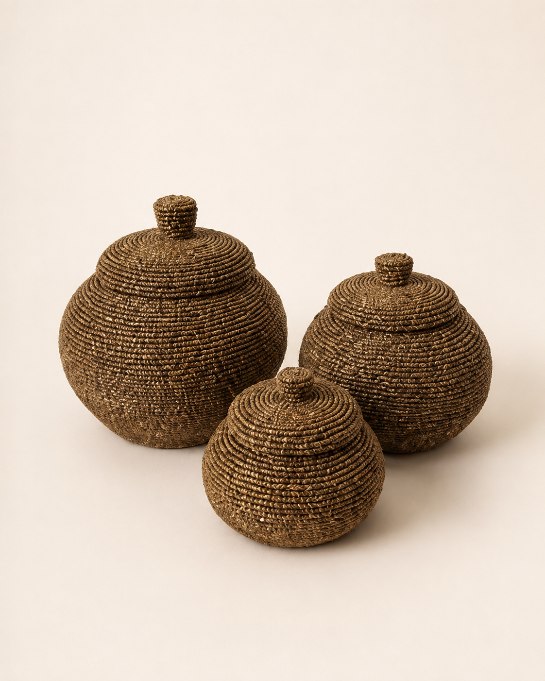 Gold Lidded Basket Set catalog view