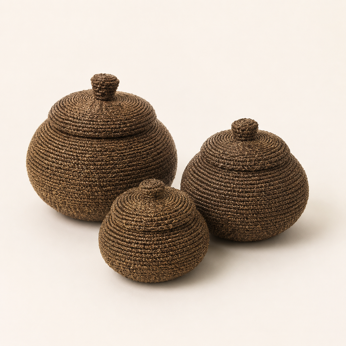 Gold Lidded Basket Set catalog view