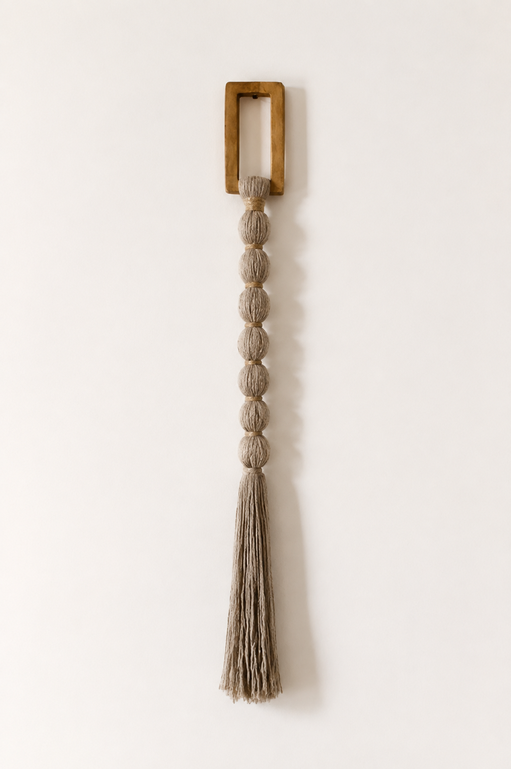 Beaded Cotton Wall Hanging in Gray, catalog view
