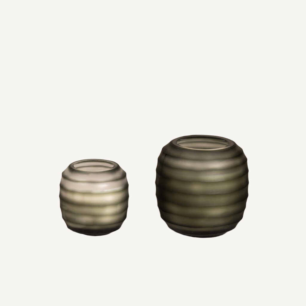 grey chloe round candles main on Cabana off-white background