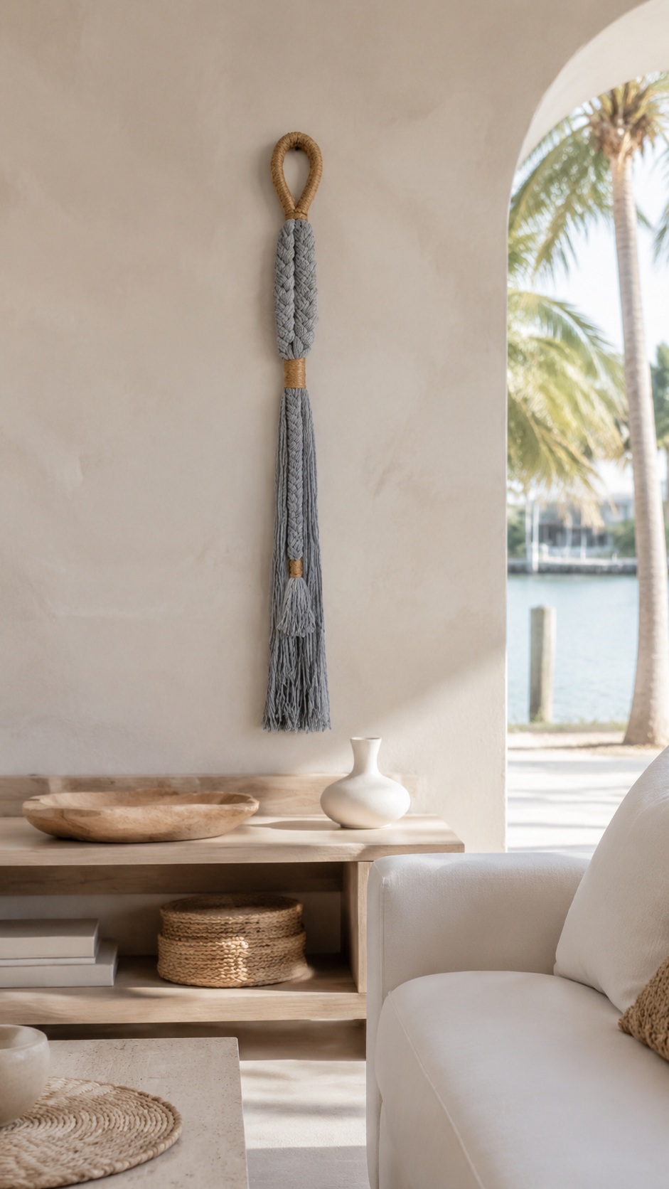 Grey Cotton Wall Hanging lifestyle image