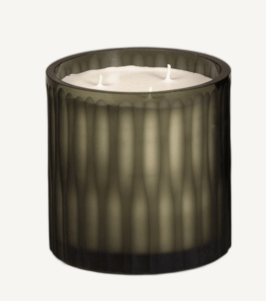 grey kim cylinder candles angle-2 on Cabana off-white background