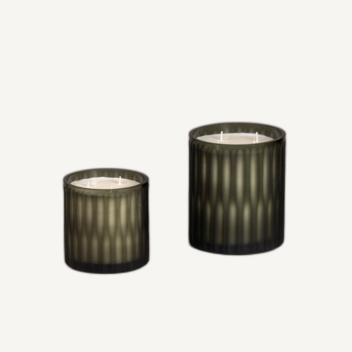 grey kim cylinder candles main on Cabana off-white background