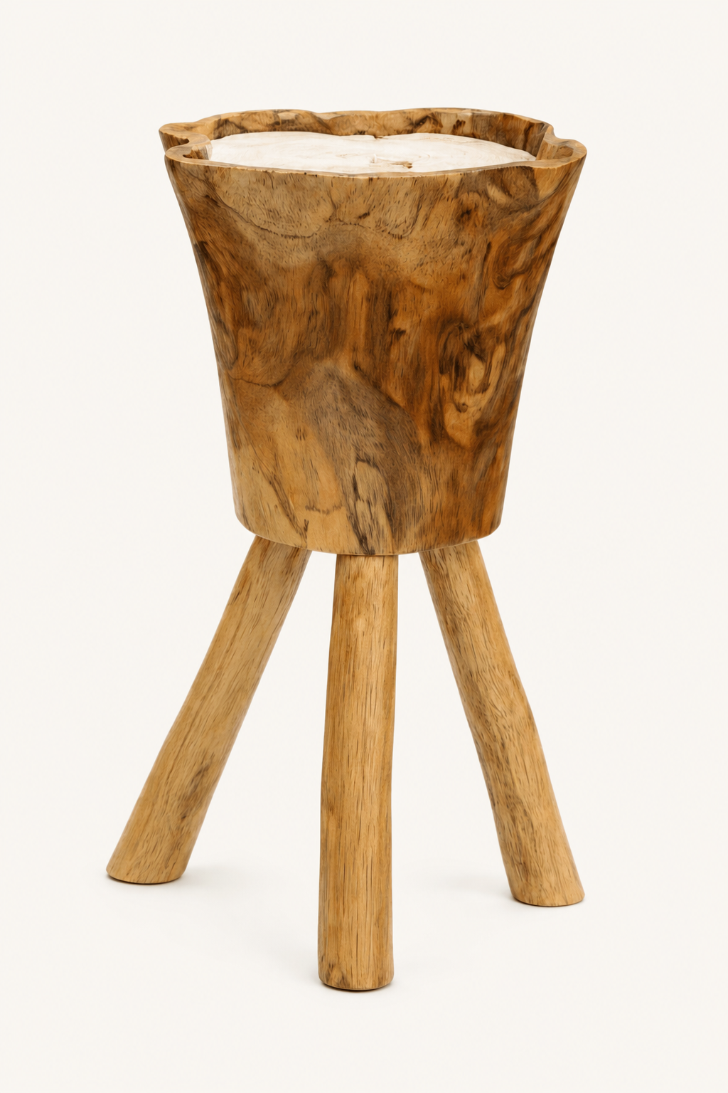 Handcrafted Teak Candle Holders, view 3