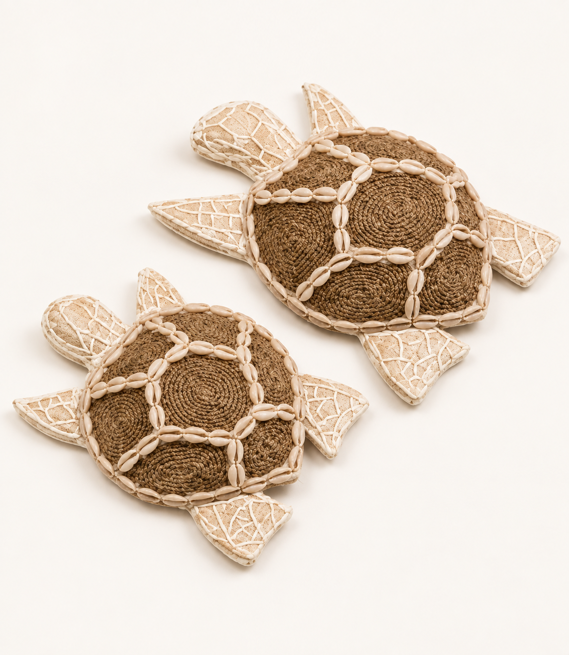 Handwoven Shell Turtle Decor in Medium and Large, catalog view